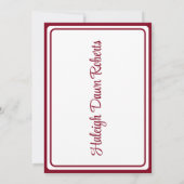 Pet & Diploma 5x7 Kardinaal Rood Afstuderen Kaart (Achterkant)