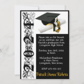 Pet & Diploma 5x7 Zwart & Goud Afstuderen Kaart (Voorkant)