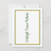 Pet & Diploma, Afstudeerceremonie Groen & Goud Kaart (Achterkant)