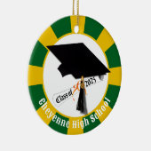 Pet Diploma Klasse van 2025 (Naam toevoegen) Afstu Keramisch Ornament (Rechts)