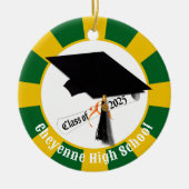 Pet Diploma Klasse van 2025 (Naam toevoegen) Afstu Keramisch Ornament (Voorkant)