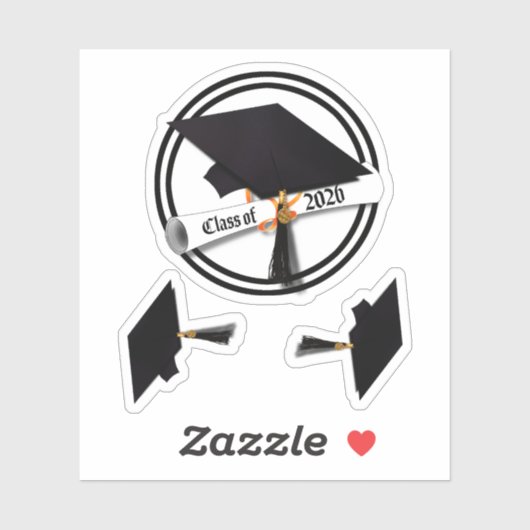 Pet Diploma Klasse van 2026 Afstuderen Sticker (Vel)