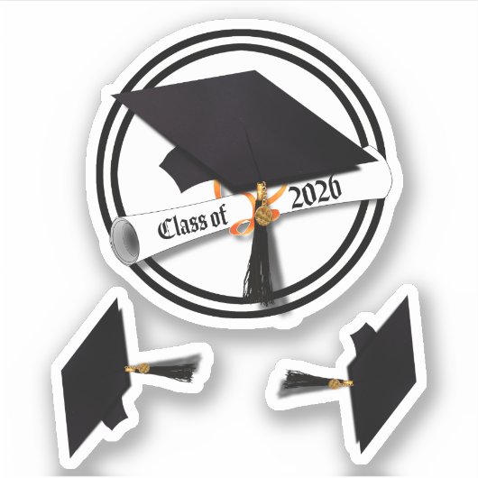 Pet Diploma Klasse van 2026 Afstuderen Sticker (Voorkant)