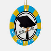 Pet Diploma Klasse van 2026 Foto Afstuderen Keramisch Ornament (Rechts)