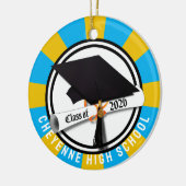 Pet Diploma Klasse van 2026 Foto Afstuderen Keramisch Ornament (Links)