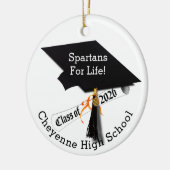 Pet Diploma Klasse van 2026 Foto Afstuderen Keramisch Ornament (Links)