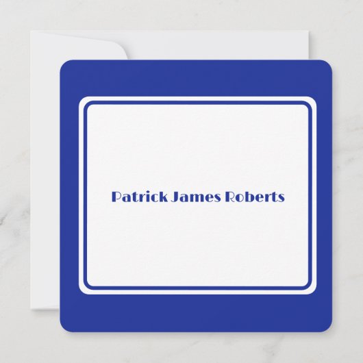 Pet & Diploma, Royal Blue Round Afstuderen Kaart (Achterkant)