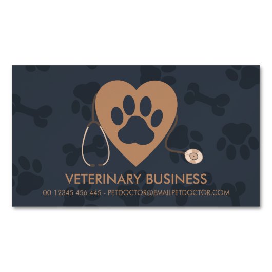 Pet Doctor Animal Hospital Magnetisch Visitekaartje (Voorkant)