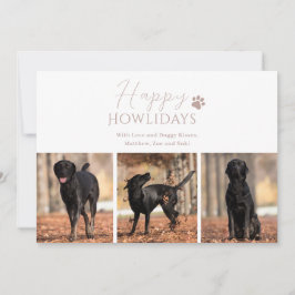 Pet Dog 3 Foto van Kerstmis Feestdagenkaart