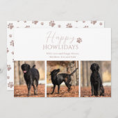 Pet Dog 3 Foto van Kerstmis Feestdagenkaart (Voorkant / Achterkant)