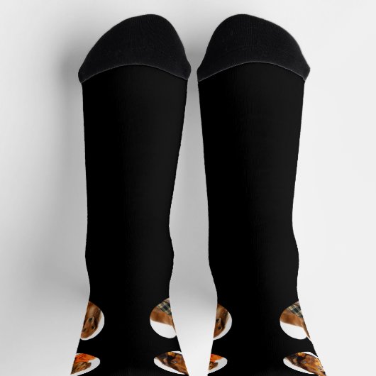 Pet Dog 4 Custom Photos Heart Frames Personalized Sokken (Top)