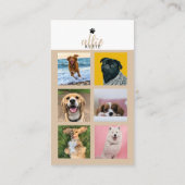 Pet Dog 6 Foto Feed Grid Social Media QR Code Visitekaartje (Achterkant)