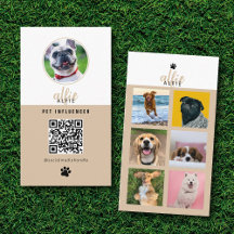 Pet Dog 6 Foto Feed Grid Social Media QR Code