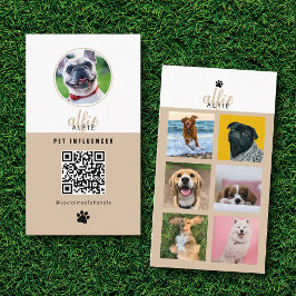 Pet Dog 6 Foto Feed Grid Social Media QR Code Visitekaartje