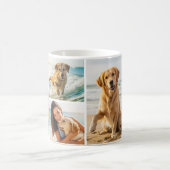 Pet Dog 6 Fotocollage Eenvoudig Koffiemok (Center)