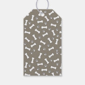 Pet Dog Birthday Cute Puppy Paw Print Patroon Cadeaulabel (Voorkant)