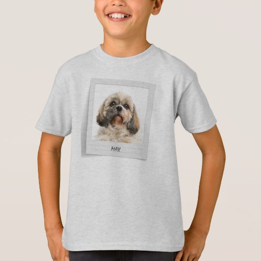 Pet Dog Birthday Foto gepersonaliseerd T-shirt (Voorkant)
