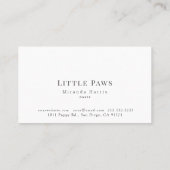 Pet Dog Boutique Kleding Kleding Halsband Visitekaartje (Achterkant)