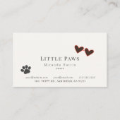 Pet Dog Cat Boutique Kleding Kraag Visitekaartje (Achterkant)