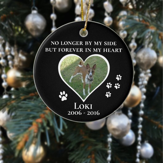 Pet Dog Cat Forever in Mijn Heart Photo Custom Keramisch Ornament