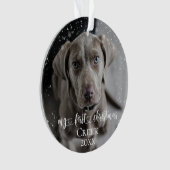 Pet Dog Cat Foto: Mijn eerste kersthandschrift Ornament (voorkant)