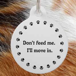 Pet Dog Cat Funny Humor Customize ID Lost Huisdierpenning