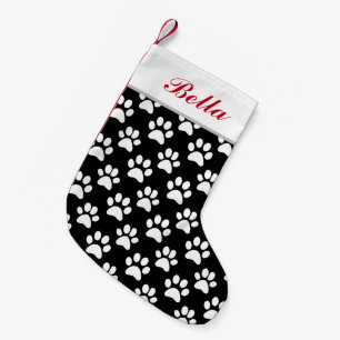 Pet Dog Cat Name Black White Paw Prins Kleine Kerstsok