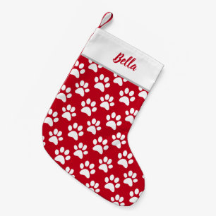 Pet Dog Cat Name Red White Paw Prins Kleine Kerstsok