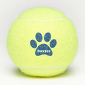 Pet Dog Cat Paw-afdruknaam op maat Tennisballen (Voorkant)