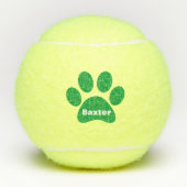 Pet Dog Cat Paw-afdruknaam op maat Tennisballen (Voorkant)
