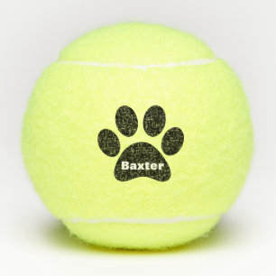 Pet Dog Cat Paw-afdruknaam op maat Tennisballen