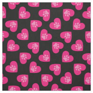 Pet Dog Cat Paw Cute Heart Stof