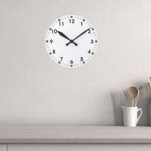 Pet Dog Cat Paw-klok Ronde Klok