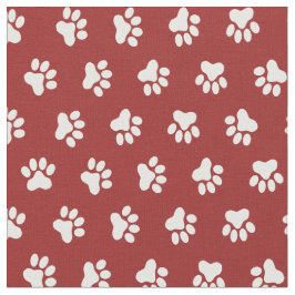 Pet Dog Cat Pawprint met aangepaste achtergrondkle Stof