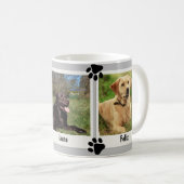 Pet Dog Cat Paws 3  directe fotoframes Koffiemok (Voorkant rechts)