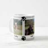 Pet Dog Cat Paws 3  directe fotoframes Koffiemok (Voorkant links)