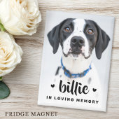 Pet dog cat photo name in loving memory memorial magneet