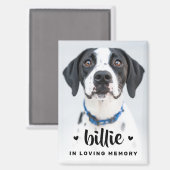 Pet dog cat photo name in loving memory memorial magneet (Voorkant / Achterkant)