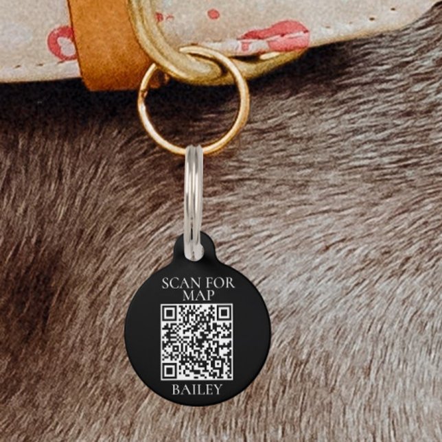 Pet Dog Cat QR Code Scannen naar kaartadres Huisdierpenning (Creator heeft geüpload)