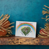Pet Dog Cat Rainbow Bridge Aangepast Fotoplaat (Zijkant)