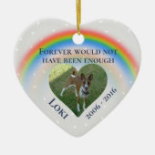 Pet Dog Cat Rainbow Bridge Aangepast Keramisch Ornament (Voorkant)