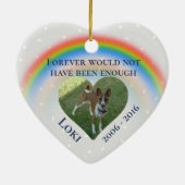 Pet Dog Cat Rainbow Bridge Aangepast Keramisch Ornament (Achterkant)
