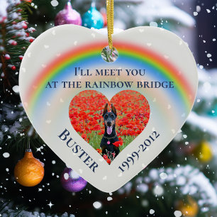 Pet Dog Cat Rainbow Bridge Aangepast Keramisch Ornament