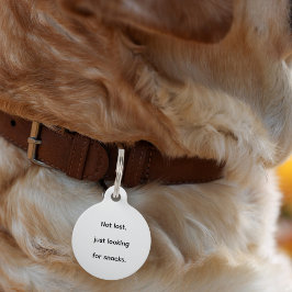 Pet Dog Cat Snack Finder Funny Humor Custom Lost Huisdierpenning