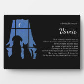 Pet Dog Cat Spiritueel Memorial Fotoplaat (voorkant)