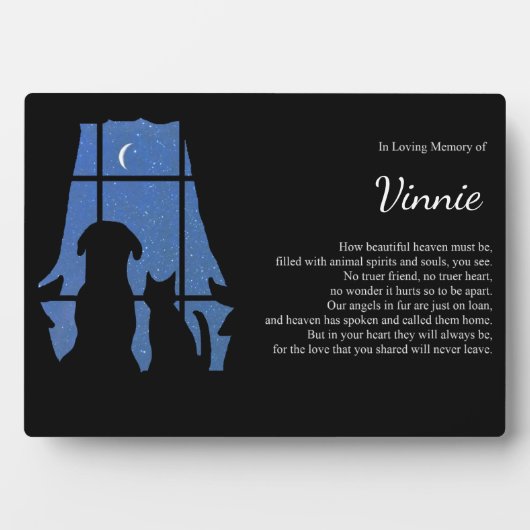 Pet Dog Cat Spiritueel Memorial Fotoplaat (voorkant)