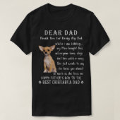 Pet Dog Chihuahua Lovers Fathers Day Chihuahua Da T-shirt (Design voorkant)