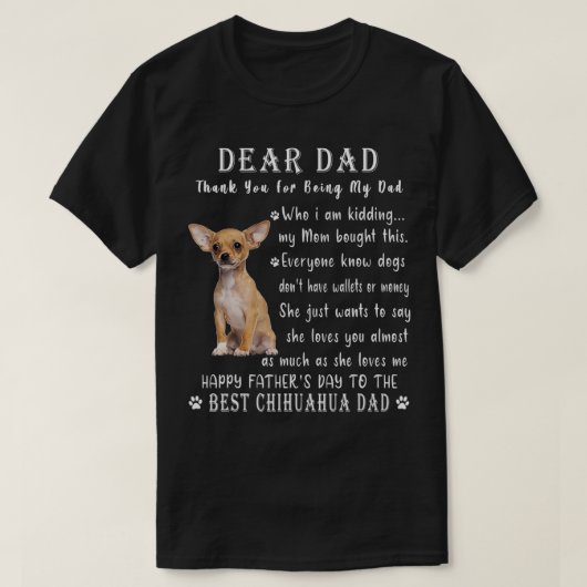 Pet Dog Chihuahua Lovers Fathers Day Chihuahua Da T-shirt (Design voorkant)