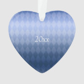 Pet Dog Christmas Blue Ornament (achterkant)