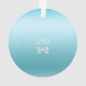 Pet Dog Christmas Blue Ornament (achterkant)